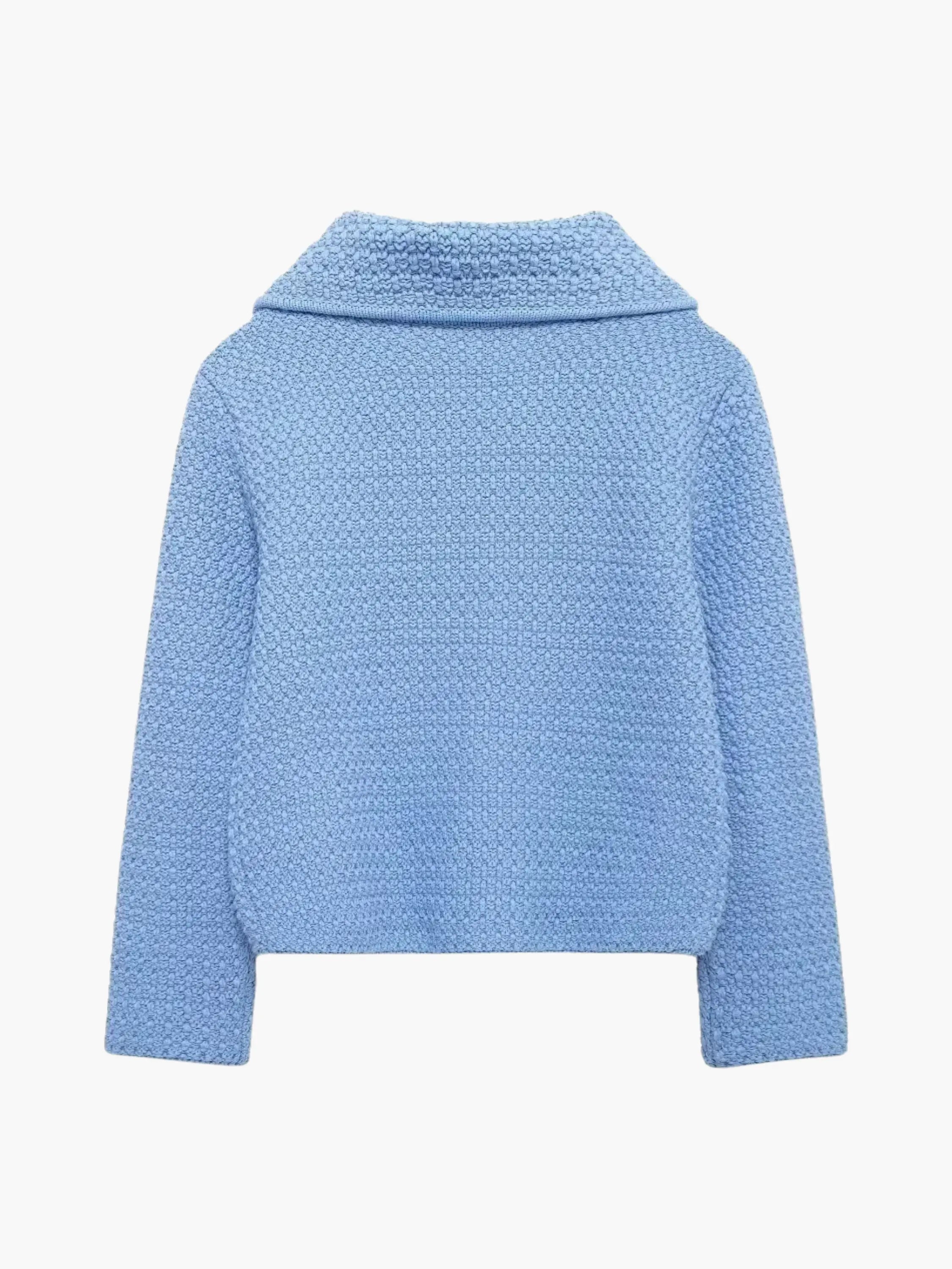 Dietlinde | Texturierte zweireihige Strickjacke