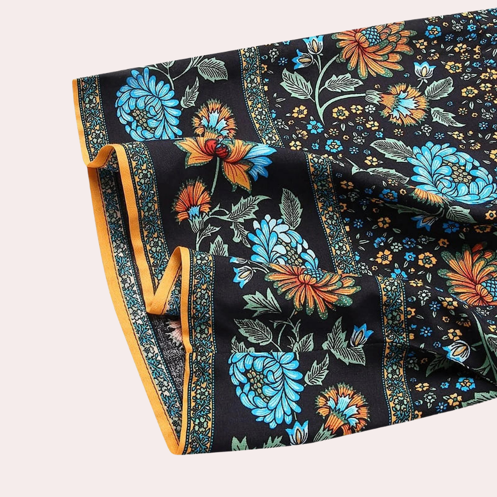 Courtney - Bohemian Blossom Elegance Langarm-Strickjacke