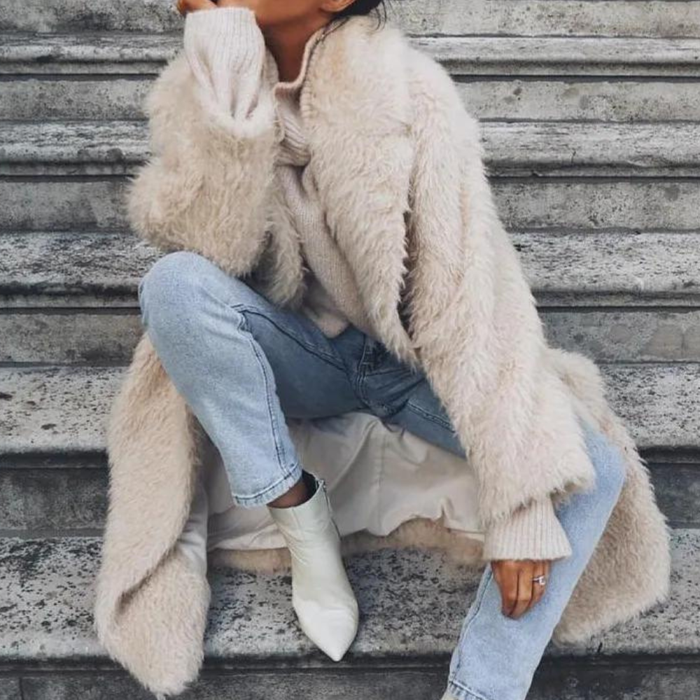 TARA - Eleganter Plüsch-Wintermantel für Damen